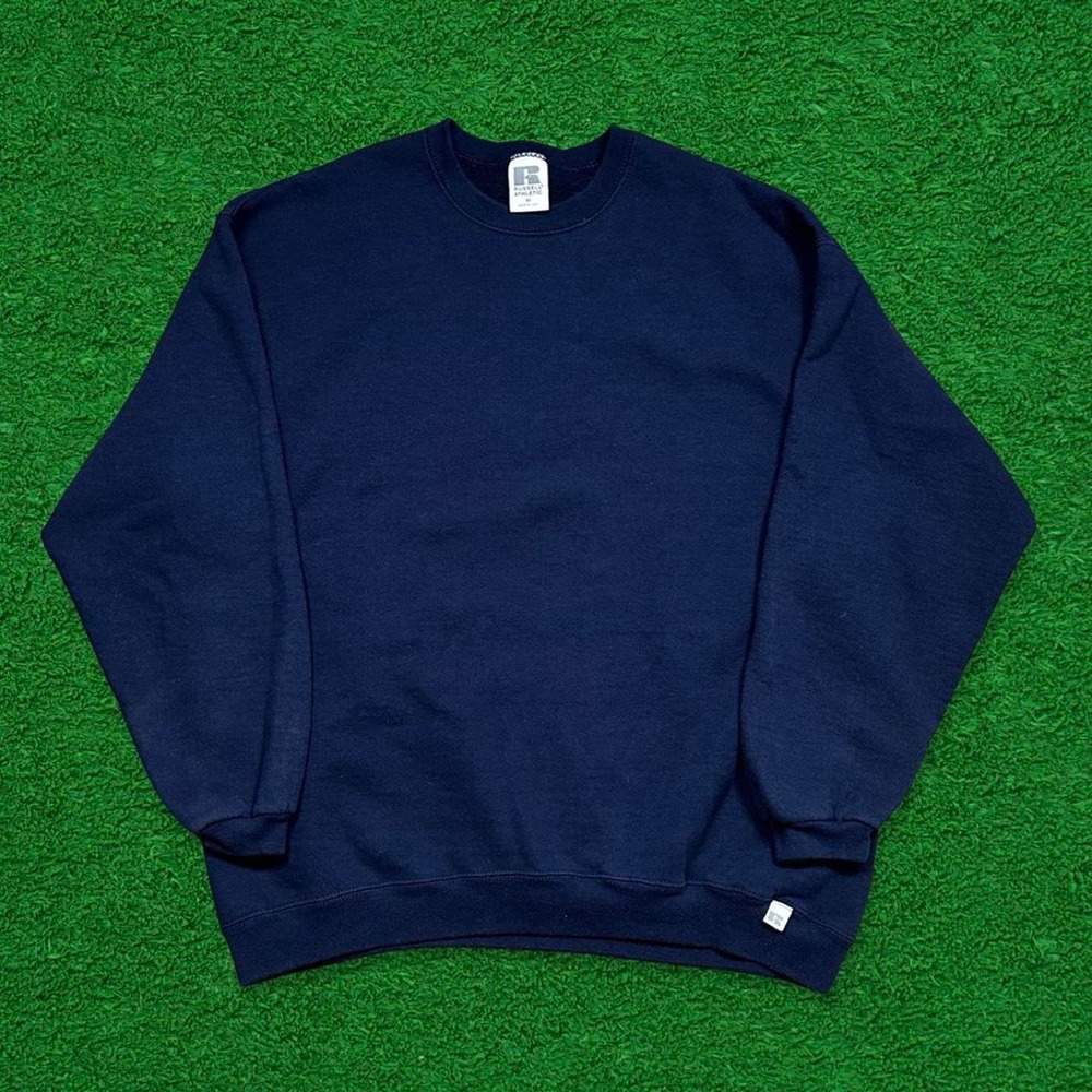 Vintage 90s Made In USA Russell Athletic Navy Sweatshirt